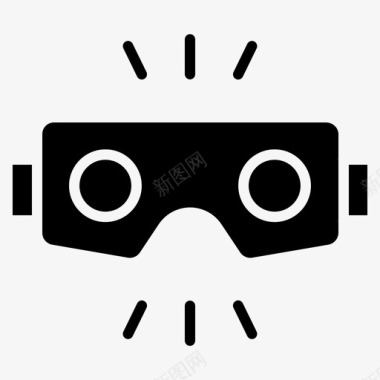 虚拟现实玻璃图标图标
