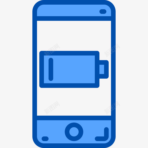 低电量移动应用程序3蓝色图标svg_新图网 https://ixintu.com 应用程序 电量 移动 蓝色