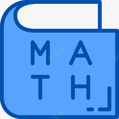 数学数学5蓝色图标图标