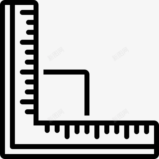 尺距离测量图标svg_新图网 https://ixintu.com 单位 测量 距离