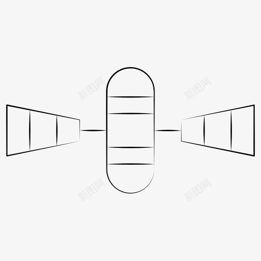 人造卫星轨道空间站手绘天文学图标svg_新图网 https://ixintu.com 人造卫星 天文学 手绘 空间站 轨道