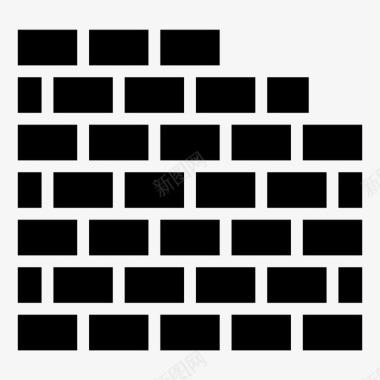 砖墙建筑材料图标图标