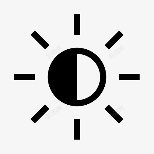 亮度光线阳光图标svg_新图网 https://ixintu.com 亮度 光线 阳光