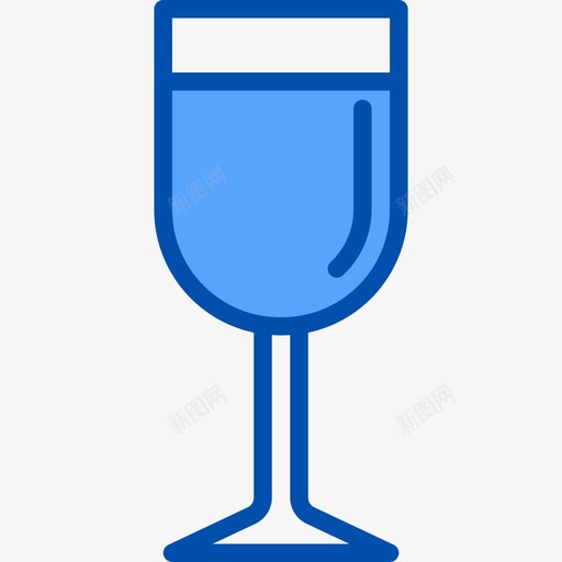 葡萄酒食品和饮料8蓝色图标svg_新图网 https://ixintu.com 葡萄酒 蓝色 食品和饮料8