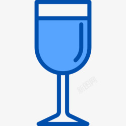 酒食葡萄酒食品和饮料8蓝色图标高清图片