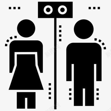 男人和女人浴室标志绅士图标图标