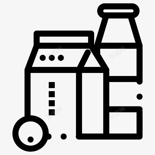 牛奶瓶子盒子图标svg_新图网 https://ixintu.com 2月 收集 牛奶 瓶子 界面 盒子 网络 购物