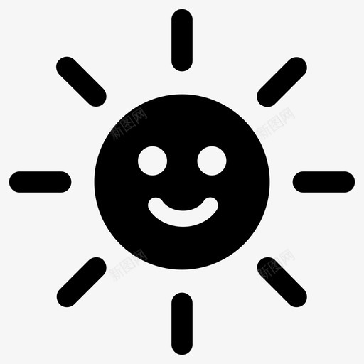 太阳快乐的太阳夏天图标svg_新图网 https://ixintu.com 夏天 天气 太阳 快乐的太阳 阳光