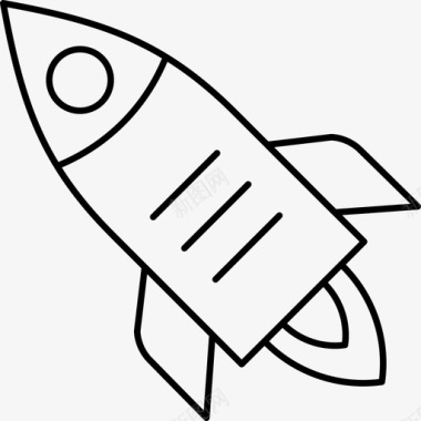 创业外星飞船火箭图标图标