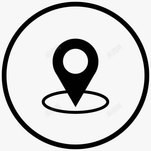 地图针gps位置标记图标svg_新图网 https://ixintu.com gps 位置 商业 国际标准 图标 地图 定位 标记 跟踪