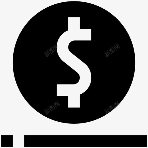硬币美元货币兑换图标svg_新图网 https://ixintu.com 兑换 商店付款 汇率 硬币美元 货币 金融