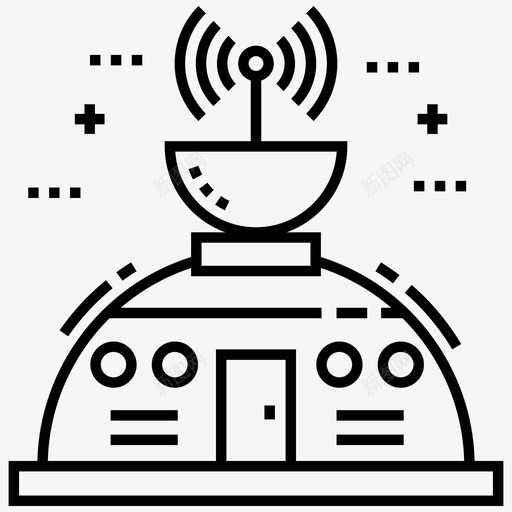 天文台天文学天体事件图标svg_新图网 https://ixintu.com 天体事件 天文台 天文学 天文馆 空间和星系线图标包 空间天文学