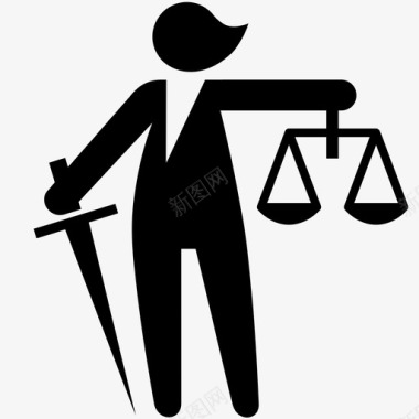 正义公平法官图标图标