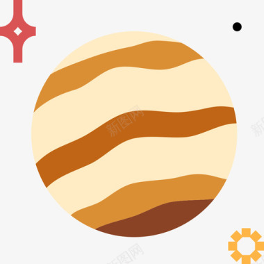 冥王星宇宙28平坦图标图标