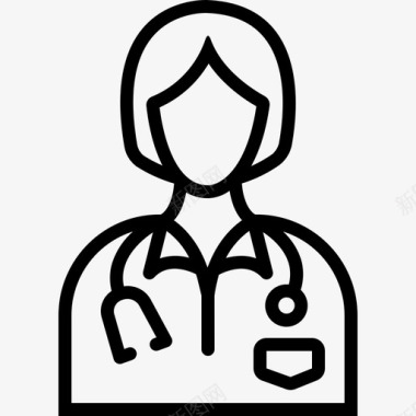 医生女性专业人士图标图标