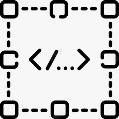 编码web开发22线性图标图标
