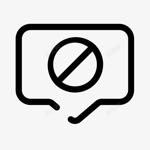 禁止消息svg_新图网 https://ixintu.com 禁止消息 线性 扁平 简约