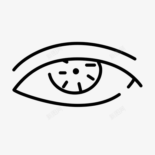 眼睛视野视力图标svg_新图网 https://ixintu.com 混合1瘦 眼睛 视力 视野