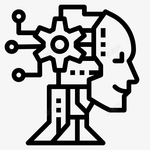 人工智能大脑芯片图标svg_新图网 https://ixintu.com 人工智能 大脑 技术 数字商业概要 机器人 芯片
