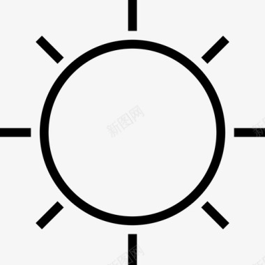 太阳137号天气直线型图标图标