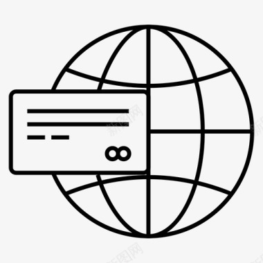 卡金融全球图标图标