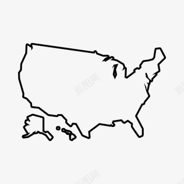 美国美洲大陆图标图标