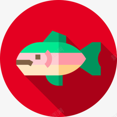 鱼杂货店15扁平图标图标