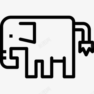 大象动物9直系图标图标