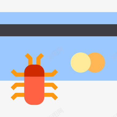 信用卡网络和安全2扁平图标图标