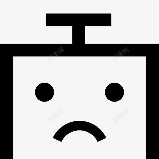 悲伤的机器人失望的机器人哭泣的机器人图标svg_新图网 https://ixintu.com 不满 人的 哭泣 失望 悲伤 情绪 机器 机器人 满的