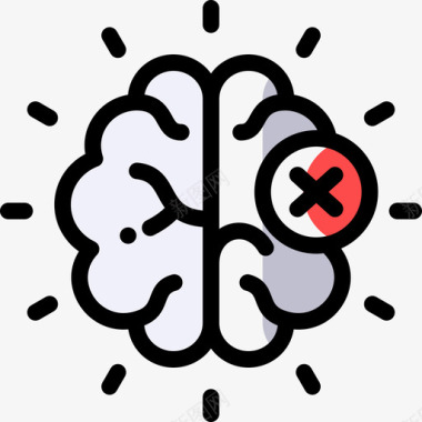 大脑思维38色彩省略图标图标