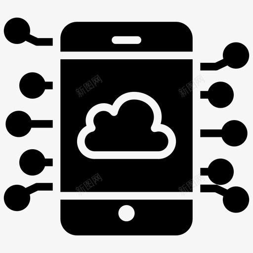 云技术云计算云网络图标svg_新图网 https://ixintu.com 云网 云计算 图标 技术 移动 移动网 网络