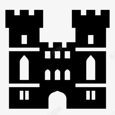 温莎城堡英格兰伦敦图标图标
