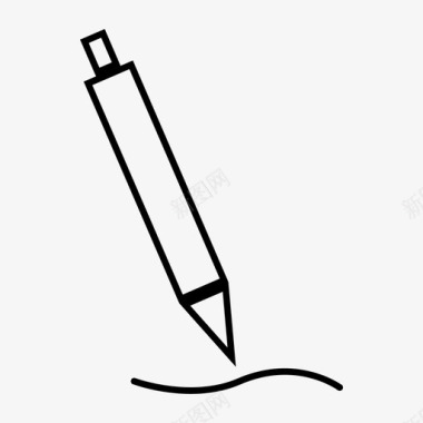 写字圆珠笔自来水笔图标图标