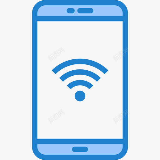 Wifi移动应用14蓝色图标svg_新图网 https://ixintu.com Wifi 应用 移动 蓝色