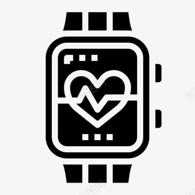 智能手表健康心脏图标图标