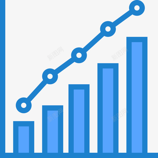 增加图表3蓝色图标svg_新图网 https://ixintu.com 图表3 增加 蓝色
