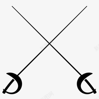 交叉刀剑术招架图标图标