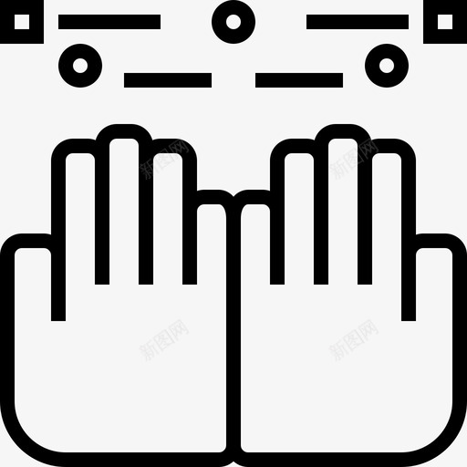 祈祷手指手图标svg_新图网 https://ixintu.com 希望 手 手指 手掌 生意成功 祈祷