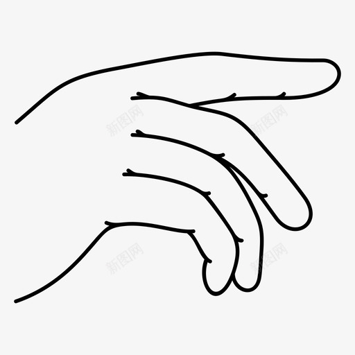 用手指的手手势用手指图标svg_新图网 https://ixintu.com 手势 手指 指的 用手