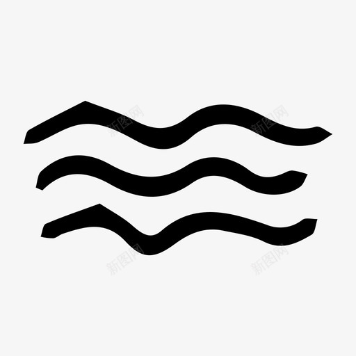 海浪涂鸦海洋图标svg_新图网 https://ixintu.com 大海 海洋 海浪 涂鸦 素描 黑白海浪