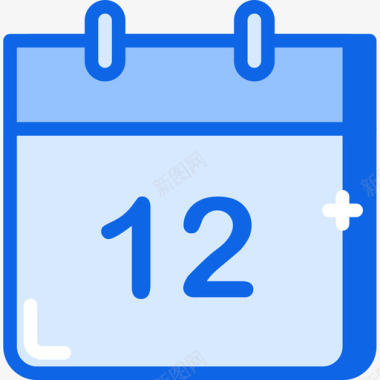 日历office108蓝色图标图标