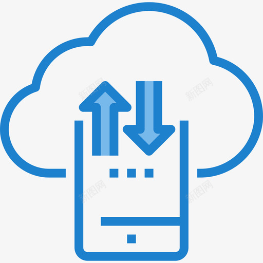 传输网络和数据库17蓝色图标svg_新图网 https://ixintu.com 传输 网络和数据库17 蓝色