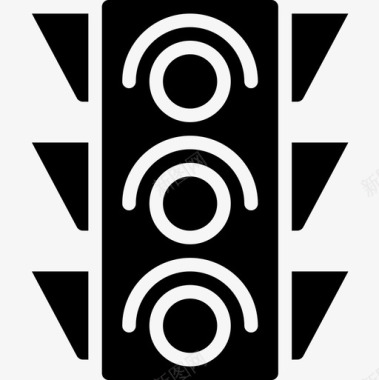 交通灯导航17填充图标图标