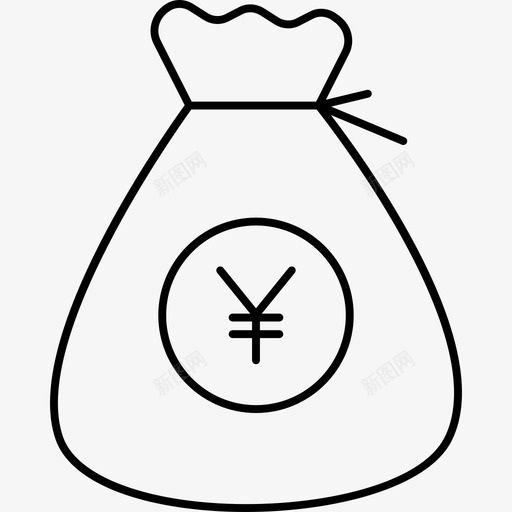 日元购物袋货币图标svg_新图网 https://ixintu.com 储蓄 商业 图标 日元 货币 购物袋 金融 钱袋