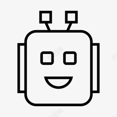 机器人头人形图标图标