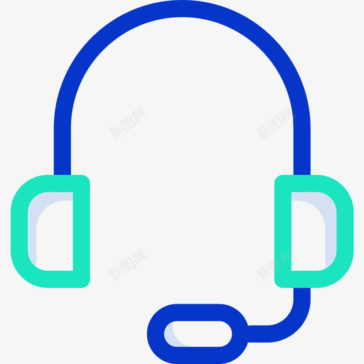 耳机基本图标轮廓颜色svg_新图网 https://ixintu.com 基本图标 耳机 轮廓颜色