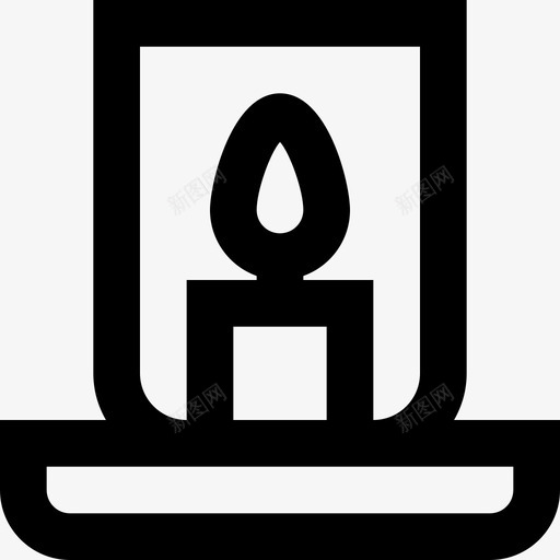 蜡烛水疗和瑜伽3线性图标svg_新图网 https://ixintu.com 水疗和瑜伽3 线性 蜡烛
