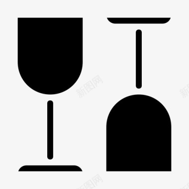 玻璃器皿咖啡馆杯子图标图标