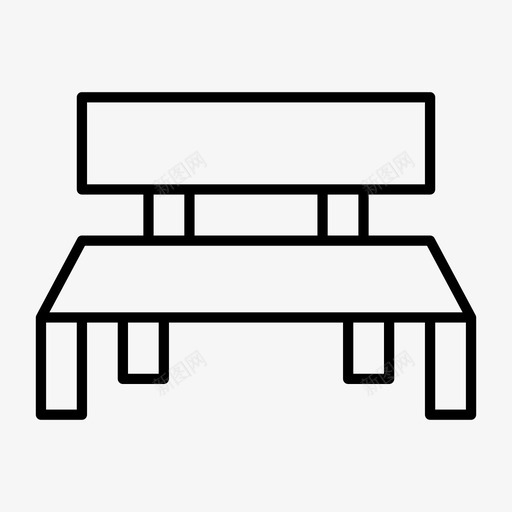 长凳家具座椅图标svg_新图网 https://ixintu.com 家具 家用 座椅 长凳